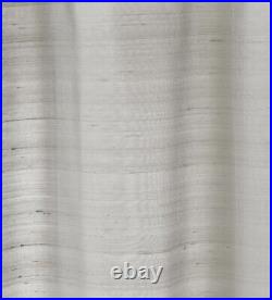 (1) New Pottery Barn Silk Dupioni 2- In-1 Drape Curtain 50 x 108 Platinum Gray