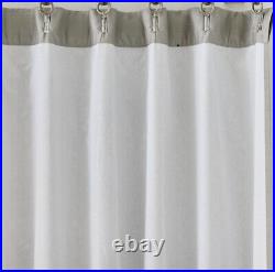 (1) New Pottery Barn Silk Dupioni 2- In-1 Drape Curtain 50 x 108 Platinum Gray