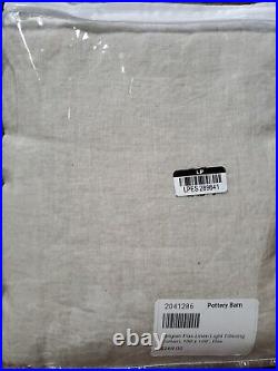 1 Pottery Barn Belgian Flax Linen Curtain 100 x 108 Flax 2041286