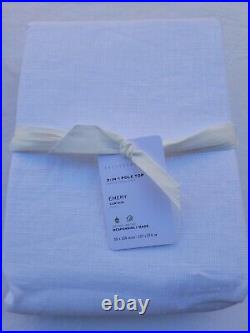 1 Pottery Barn Emery Linen Cotton Lined Curtain 50 x 108, White