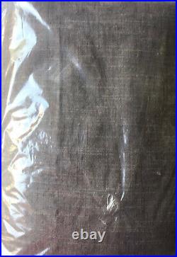 (1) Pottery Barn Emery Linen / Cotton Rod Pocket Curtain Drape 100 x 96 Gray