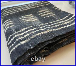(1) Pottery Barn Shibori Dot Drape Curtain Panel 50x84 Blue Cotton Lined New