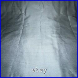1 Pottery Barn Silk Dupioni Cotton Lined Drape Curtain Teal Blue Green 50 84