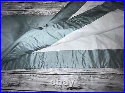 1 Pottery Barn Silk Dupioni Cotton Lined Drape Curtain Teal Blue Green 50 84