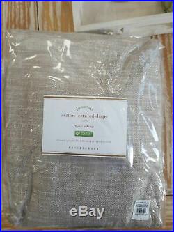 2 Brand New Pottery Barn Seaton Textured Drapes Curtains 50x96 3-in-1 Pole Top