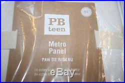 2 New Pottery Barn Teen Classic Metro White Blackout Curtains Drapes 84 Nwt Set