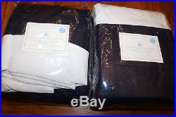 2 New Pottery Barn Kids Color Pop Navy Blackout Curtains Drapes Panels 84 NWT