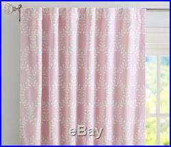 2 New Pottery Barn Kids Evelyn Vine Blackout Pink Curtains Drapes Panels 63 NWT