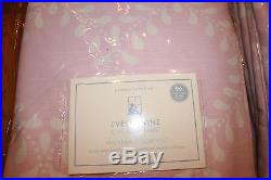 2 New Pottery Barn Kids Evelyn Vine Blackout Pink Curtains Drapes Panels 96 NWT