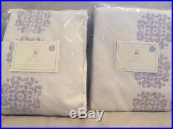2 New Pottery Barn Kids Mia Blackout Lined Curtains Panels Drapes 44x84 Lavender