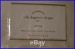 2 New Pottery Barn Silk Dupioni Drapes Curtains Panels 50 X 84 Nwt White