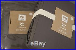 2 New Pottery Barn Teen Metro Grommet Blackout Curtains Drapes 96 Charcoal Gray
