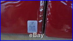 2 New in Package NIP Pottery Barn Red Button Panel Curtains 44x63 100% Cotton