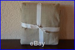 (2) POTTERY BARN Cotton Basketweave Drapes FLAX 2 Panels 50x84 Beige 2
