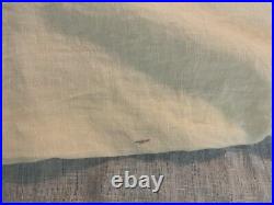 2 POTTERY BARN Ivory 100% Linen Panel lined curtain 50x96 tab or pinch pleat