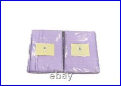 2= POTTERY BARN KIDS Lavender Purple Silk Curtains Drapes PAIR 44 x 84 New