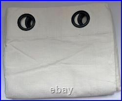 2 POTTERY BARN PEYTON LINEN COTTON 50 x 84 GROMMET DRAPES FRENCH IVORY NEW SET