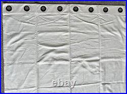 2 POTTERY BARN PEYTON LINEN COTTON 50 x 84 GROMMET DRAPES FRENCH IVORY NEW SET