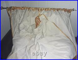 2 Pairs Pottery Barn Lined Drapes/Curtains 4 Panels 49 W x 90 L & Hardware