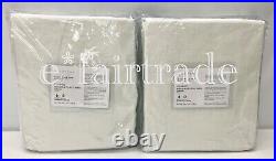 2 Pottery Barn Belgian Flax Linen 50 x 108 COTTON LINED CurtainsClassic Ivory