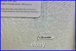 2 Pottery Barn Belgian Flax Linen Blackout Curtains 132x98 White Pole Top NEW
