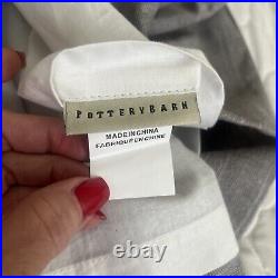 2 Pottery Barn Belgian Flax Linen Filtered Curtains 50x108 3-in-1 Pole Gray EUC