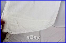 2 Pottery Barn Belgian Flax Linen Poletop Curtains Ivory 50x96 Pair Of Panels