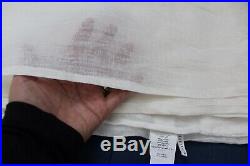 2 Pottery Barn Belgian Flax Linen Poletop Curtains Ivory 50x96 Pair Of Panels