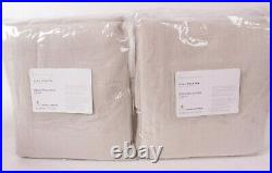 2 Pottery Barn Belgian Linen curtains w Libeco linen 50x84 unlined, natural qty