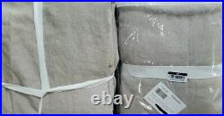 2 Pottery Barn Classic Belgian Flax Linen Curtains, Dark Flax 50 x 108 7798549