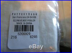 2 Pottery Barn Classic Belgian Flax Linen Curtains drapes Classic Ivory 50 x 96