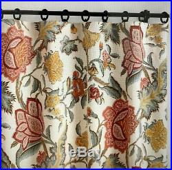 2 Pottery Barn Cynthia Palampore Curtain Drapery Panels 50x84