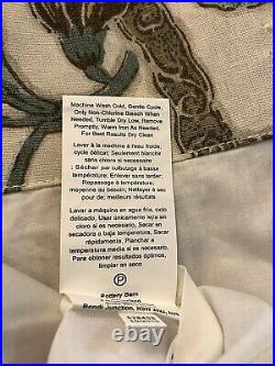 2 Pottery Barn Cynthia Palampore LINEN BLEND Lined Curtain Panels 50x96 Floral