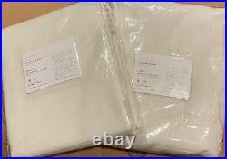 (2) Pottery Barn Emery Blackout Drapes Curtains Panel 50x84 White NEW