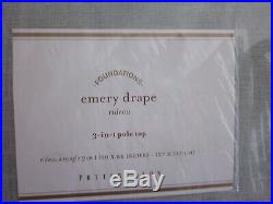 2 Pottery Barn Emery Drapes 3-In-1 Pole Top Blue Dawn 50x84 Curtains Free Ship