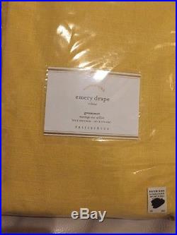 2 Pottery Barn Emery Grommet Cotton Lining drapes Curtains panels 108 marigold