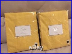 2 Pottery Barn Emery Grommet Cotton Lining drapes Curtains panels 96 marigold