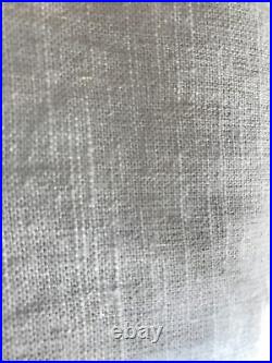 (2) Pottery Barn Emery Linen Blackout Curtain Drape Panels Oatmeal 50x96 S/2