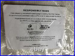 (2) Pottery Barn Emery Linen Pinch Pleat Curtains Drapes 50x84 Ivory, Pole Top