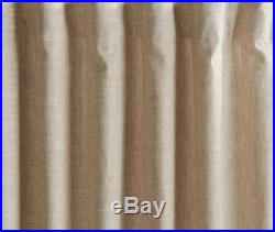 2 Pottery Barn Emery Pole Top With Blackout Lining Drapes 100 X 84 OATMEAL