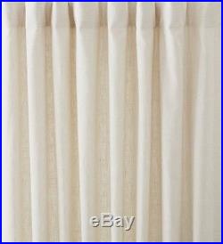 2 Pottery Barn Emery Pole Top With Blackout Lining Drapes 50 X 108 IVORY
