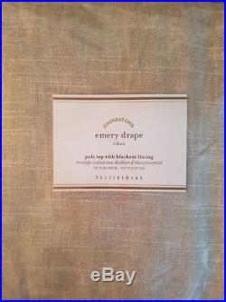 2 Pottery Barn Emery Pole Top With Blackout Lining Drapes 50 X 84 OATMEAL