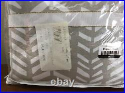 2 Pottery Barn Kids Broken Arrow Printed BLACKOUT Curtain Drape Panel Gray 44x84