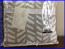 2 Pottery Barn Kids Broken Arrow Printed BLACKOUT Curtain Drape Panel Gray 44x84