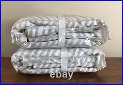 2 Pottery Barn Kids Broken Arrow Printed BLACKOUT Curtain Drape Panel Gray 44x84