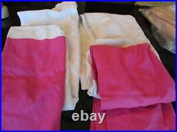 2 Pottery Barn Kids Linen Colorblock pink curtains Drapes 44 96 photo shoot smp