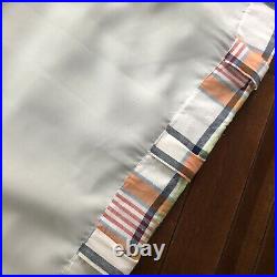 2 Pottery Barn Kids Madras Patchwork Plaid Lined Curtains Blackout Panels 44x84