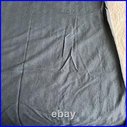 2 Pottery Barn Linen Blend Blackout Curtain Panels Navy Lined 50x84 READ
