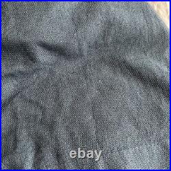 2 Pottery Barn Linen Blend Blackout Curtain Panels Navy Lined 50x84 READ