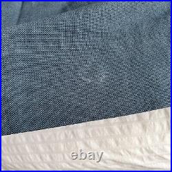 2 Pottery Barn Linen Blend Blackout Curtain Panels Navy Lined 50x84 READ